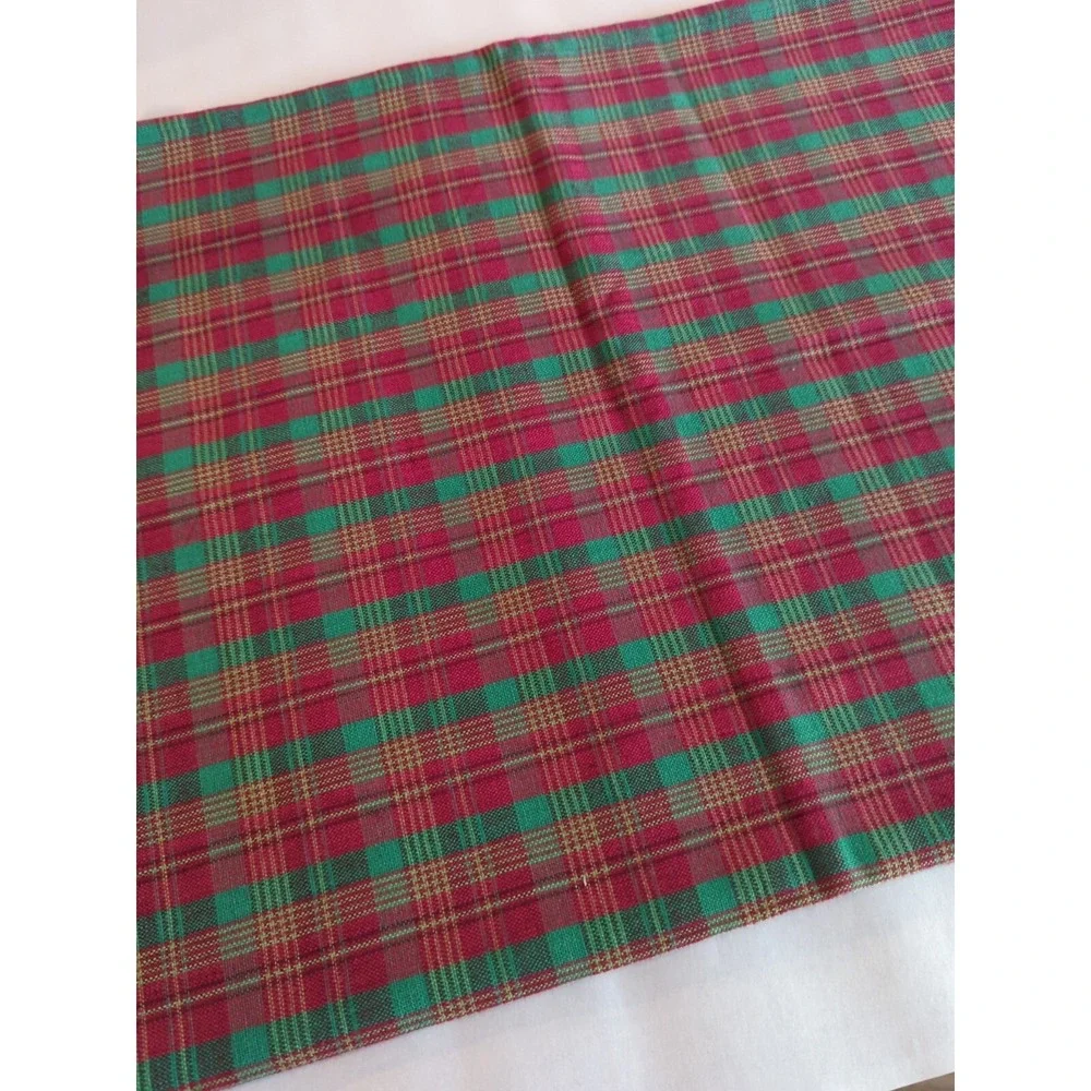 100% Cotton Plaid Handloom TABLECLOTH‎ By Primitive Artisans Inc 60x60